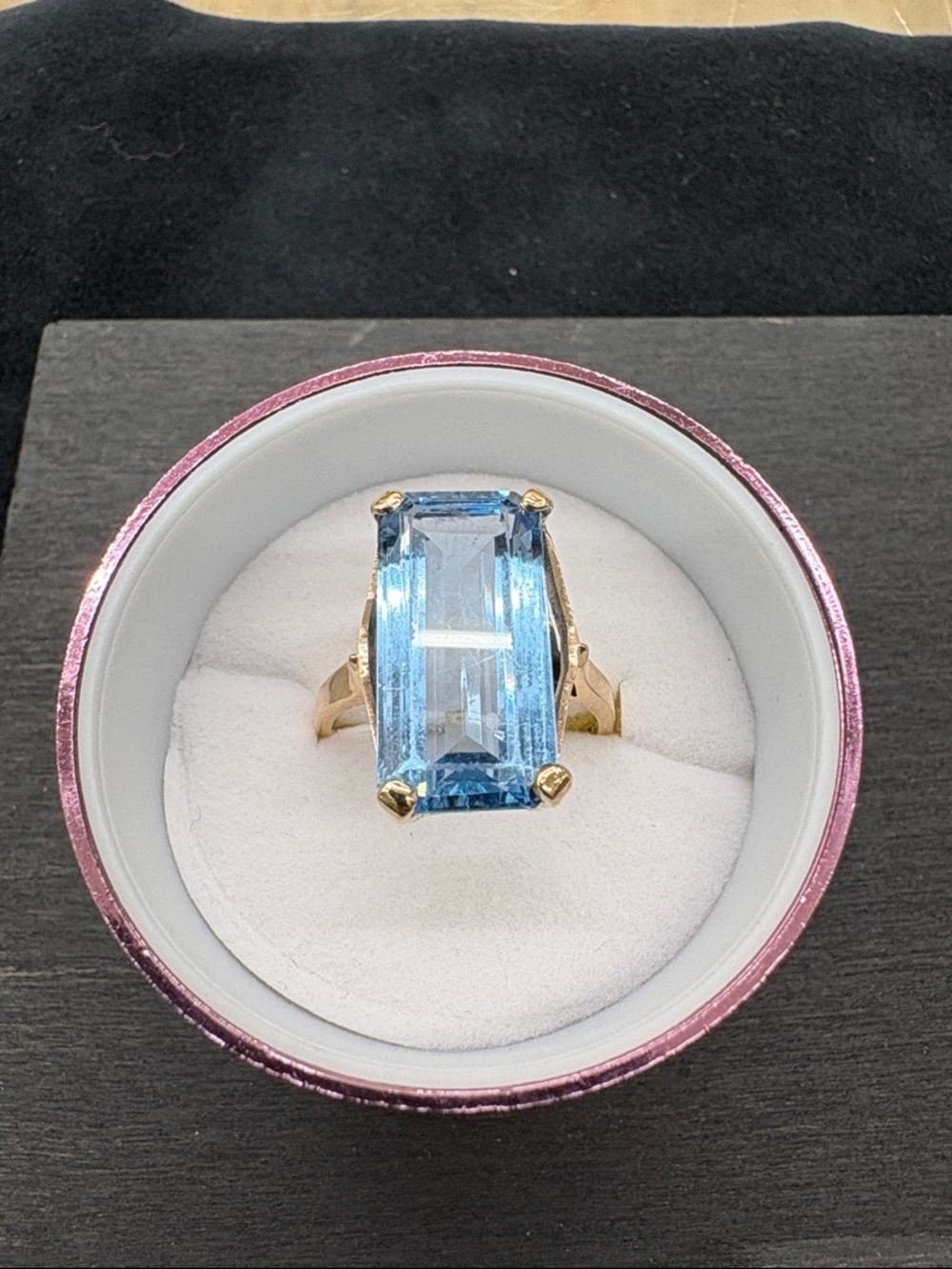 10K Yellow Gold Blue Topaz